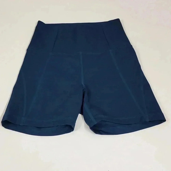 Girlfriend Collective High Rise Biker Shorts Navy Blue Size XS - Picture 2 of 6